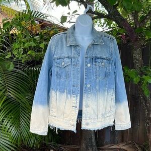 BLANK NYC Bleached Denim Jacket size small